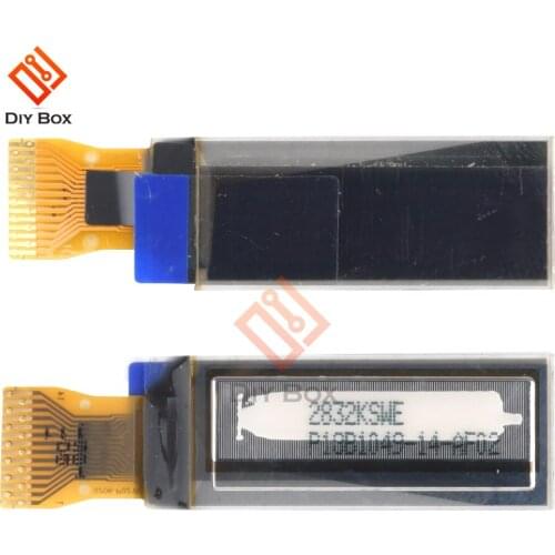 0.91 inch OLED Display Module 0.91" SSD1306 IIC I2C Interface 14Pin 128*32 White for Arduino