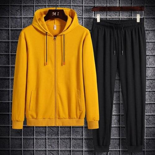 2021 Brand Men Clothing Sets Hooded Casual Tracksuit 2 Piece Sets Hoodies+Pants Joggers Sweater Sports Streetswear Sweat Pants