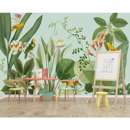 Bacal Custom 3D wallpaper Nordic leaves background wall living room bedroom TV home decor background 3d wallpaper mural