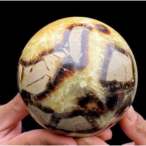 Natural Beautiful Dragon Septarium Ball Quartz Crystal Sphere Healing