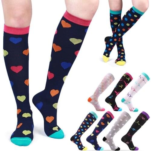 24 Style Compression Socks Women Men Running Sports Socks for Athletic Crossfit Varicose Veins Flight Travel Nurses Socks