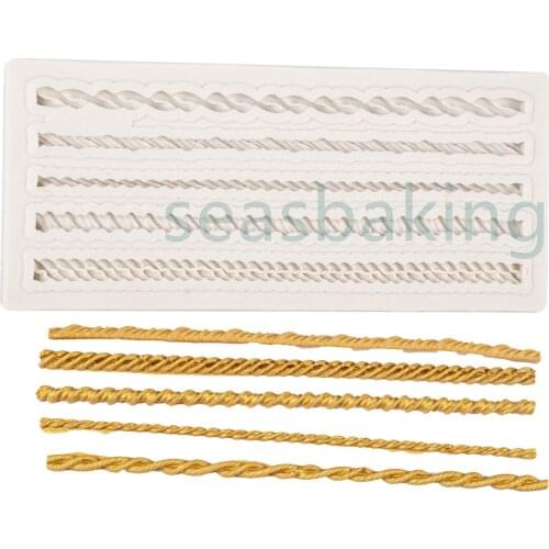 New Rope Silicone Molds Sugarcraft Cake Moulds Chocolate Fondant Christmas Lace Mould Cake Decorating Tools Bakeware