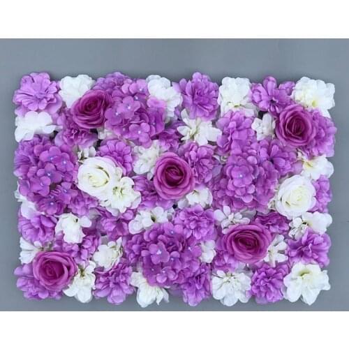 Charming Artificial Flower Mat Silk Rose Hybrid Wedding Flower Wall Background Rose Peony Flower Wall Panels Wedding Decoration