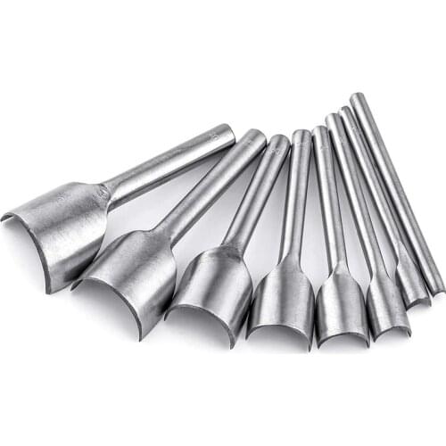 LMDZ Half-round Cutting Tool Belt Hollow Puncher Cutter Arc-shaped Punch Belt Edge Shape Leather Handmade Craft Tools 3-50mm