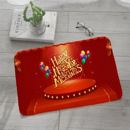 Christmas Rug Creative 3D Printing Hallway Carpets and Rugs for Bedroom Living Room Carpet Kitchen Bathroom Anti-Slip Floor Mats