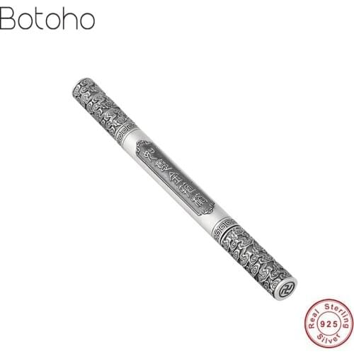 Pure Silver colour pen 100% 925 Sterling Silver colour Vintage Ballpoint Pen Pendant S925 Thai silver colour Pen Gift Jewelry