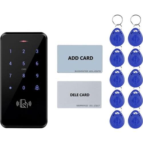 Metal RFID standalone Access Control Outdoor Waterproof IP68 Touch Keypad Door Opener System 3000 users EM4100 125KHz Key Cards