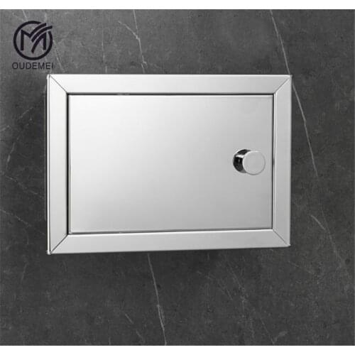 Stainless Steel Chrome Polish Brushed Nickel Concealed Bathroom Toilet Roll Paper Holder Creative Tissue Box In Wall