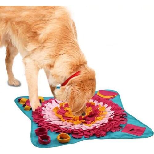 Stress Relief Mind Stimulating Games Feeding Snif Mat Folding Interactive Play Toy Blanket for Dog Training