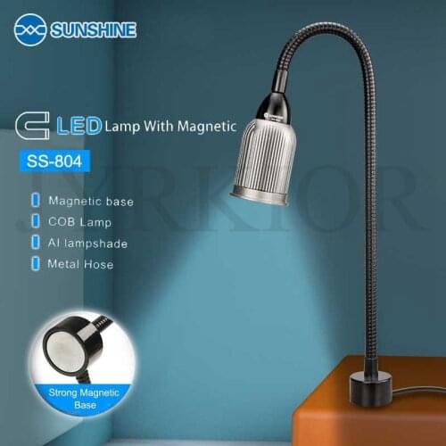 Sunshine SS-804 Magnetic Light Lamp Magnetically adsorbed base COB wick Lamp Aluminum lampshade Workbench Lamp Cleanroom Lamp