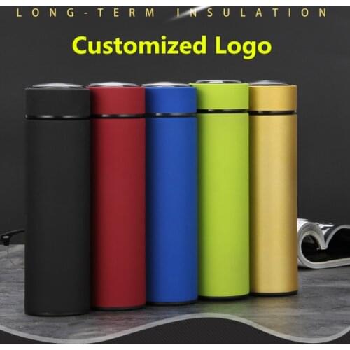 Thermos Cup Customized Logo with Free 500ml Stainless Steel Gifts Lettering Advertising Cup Printing