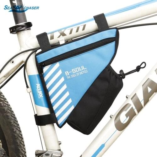 NEW 5Colors Bike Triangle Bag For Bicycle Front Frame Bag Cycling Top Tube Bag With Water Bottle Pocket Bicycle Accessories