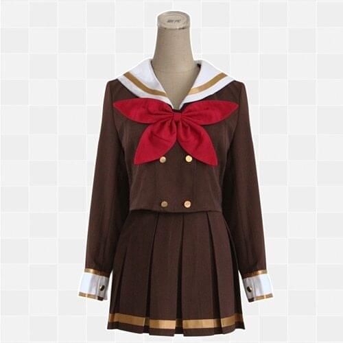 Oumae Kumiko uniform cloth costume cosplay Hibike! Euphonium School Uniform Costume Brown cosplay set woman dress Halloween