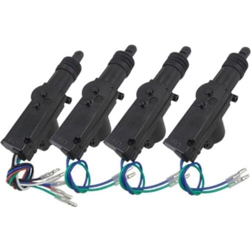 4Pcs Universal Door Lock Actuator Motor Waterproof 2 and 5 Wires High Power Dual track Vehicle Locking Actuator Car Accessories