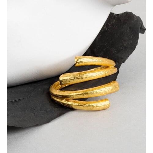 Punk Gold Thick Stack Layer Open Rings for Women Vintage Adjustable Statement Multilayer Branches Exaggerate Party Jewelry Gifts