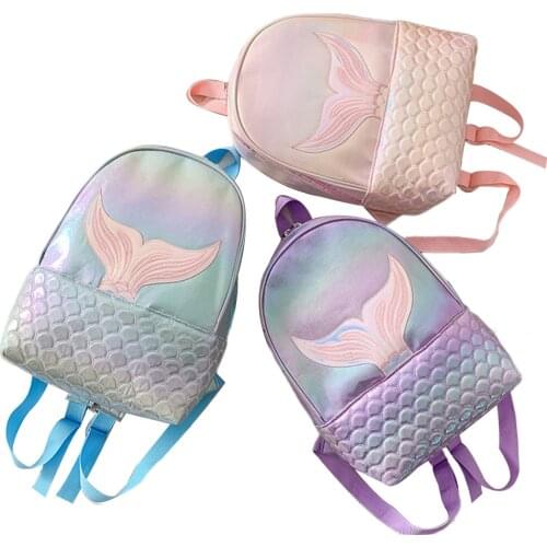 2020 New Mermaid Sequin Backpacks Women Ladies PU Leather School Shiny Travel Student Teenage Girls Kids Female Shoulder Bag