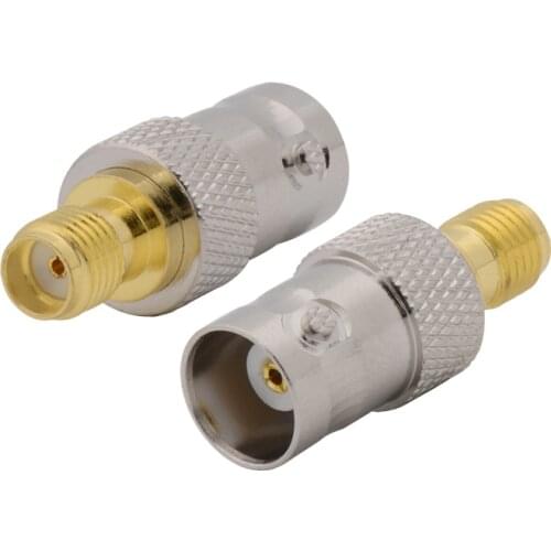 1Pcs RF Coaxial Coax Adapter SMA Female to BNC Female Jack Antenna Connector Converter Nickel Plating Straight