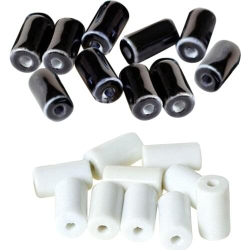 10pcs 9.5x17mm Cylinder Ceramic Beads DIY Spacer Beads Tube Beads DIY Handmade Accessories For Jewelry Making