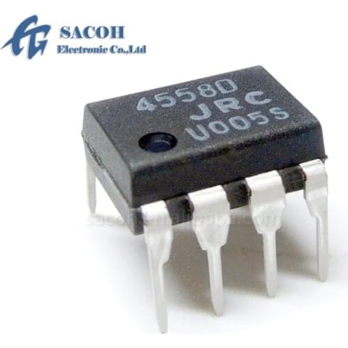 10PCS/lot New Original NJM4558D JRC4558D 4558D or NJM4558M or NJM4558L or NJM4558V NJM4558 DIP-8 Dual Operational Amplifier