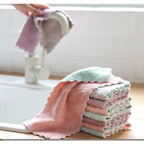 1/2PCS Super Absorbent Microfiber Kitchen Dish Cloth High-efficiency Tableware Cleaning Towel Kichen Tool Gadgets Cosina