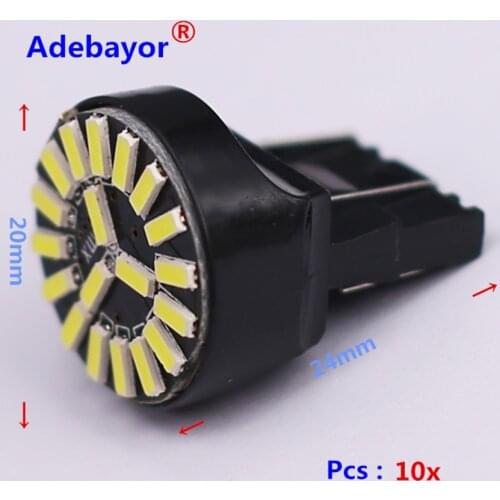 10PCS T20 7443 W21/5W error free car styling 19smd 4014 SMD car reversing canbus lamp turn steering direction indicator lamplet