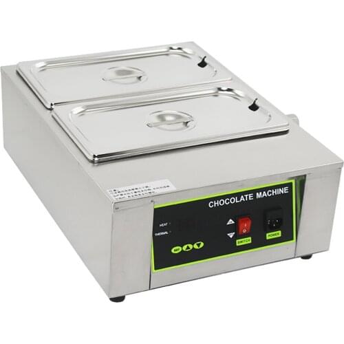 110V/ 230V Electric Chocolate Melting Machine 2 Pot Water Insulation Heating Chocolate Melting Pot Warmer Melter Top Quality