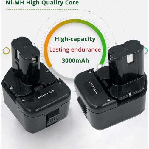 2 X Ni-MH 12V 3.0Ah Cordless Power tool Replacement Battery for Hitachi EB1230HL EB1230R EB1230X 324360 324361 324362 DS 12DV