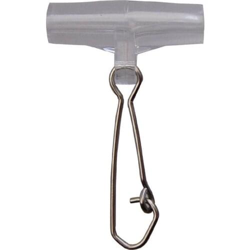 20 pcs/lot High Strength Heavy Duty White Color Clear Sinker Slide With Stainless Steel Safety Snap Swivels Fishing Accessories