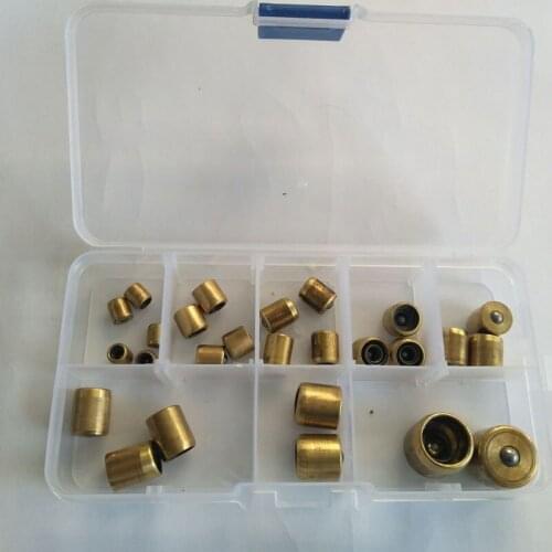 26PCS Copper Press In Fit Ball Type Oil Cup Oiler Engine Motor Sets Assortment