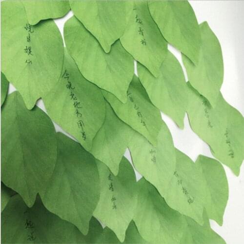 30packs Kawaii Memo Sticker Notes Cute Creative Lifelike Leaf Sticky Memo Notepad Sticker Paper Planner Sticker Bookmark Memo Me