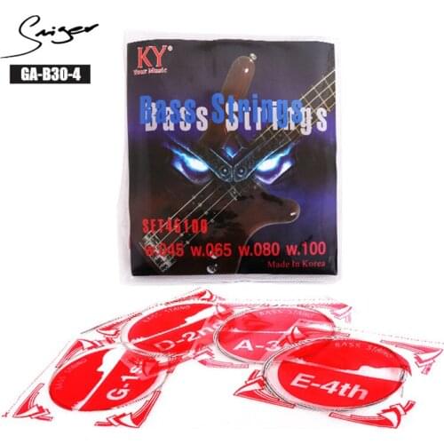 Smiger 4Pcs/Set Bass Strings Metal Electric Bass Guitar String GA-B30-4 Replacement Parts For Electric Bass String Accessories