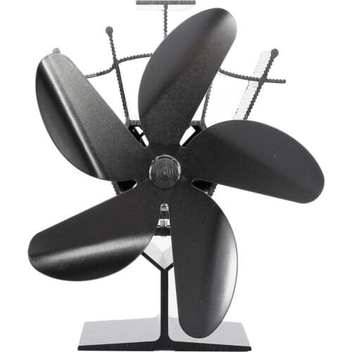 5 Blades Fireplace Fan Eco Friendly Heat Powered Stove Fan For Wood Log Burner Fireplace Quiet Fan Efficient Heat Distribution