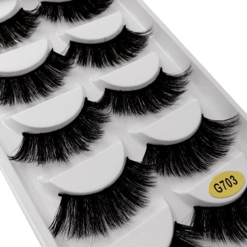 5 Pairs Eyelashes 3D Mink Lashes Handmade Full Strip Lashes Cruelty Free Luxury Mink Eyelashes Makeup Lash maquiagem faux cils