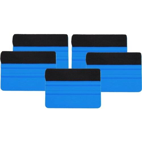 5 Pack Auto Car Vinyl Squeegee Felt Edge Decals Scraper Application Tool