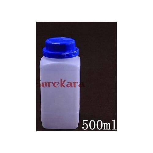5 x 500ml White plastic Bottle Reagent Bottle Sample Vials Plastic Lid Blue Screw Cap Screw On Cover