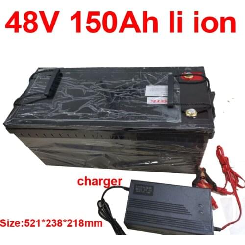 GTK waterproof lithium 48V 150AH li ion battery With BMS for 5000W 7000W scooter Solar energy storage inverters +10A charger