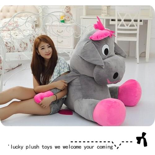 Large 110cm cartoon cow plush toy gray dairy cow soft hugging pillow,surprised birthday gift h2985