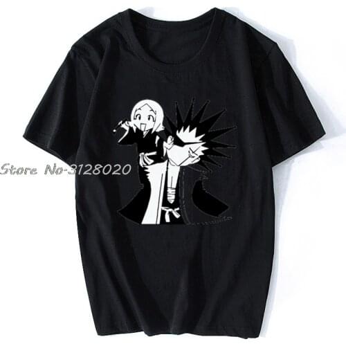 Chibi Zaraki Kenpachi Yachiru T-shirt Funny Cute Bleach Anime Gift Tee Men WomenCartoon T Shirt Men Unisex New Fashion