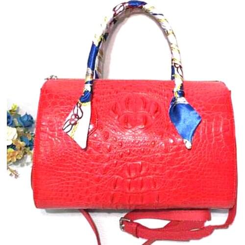 Hongsen new arrival crocodile leather female handbag large capacity women handbag women crocodile bag