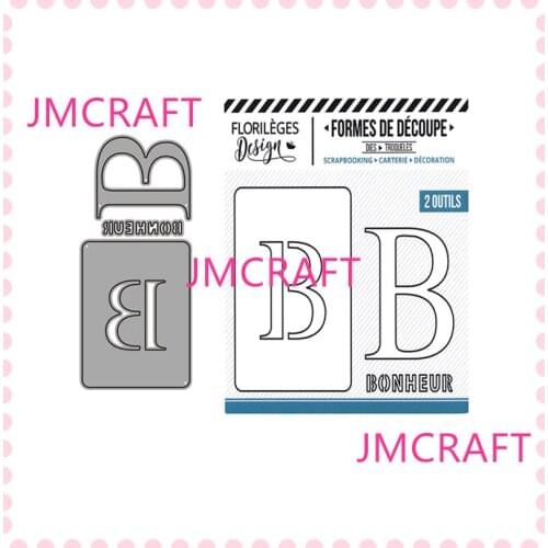 JMCRAFT 2021 Cards With English Letter B #2 Metal Cutting Dies DIY Scrapbook Handmade Paper Craft Metal Steel Template Dies