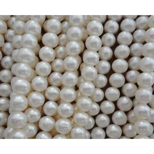 8MM AA Round Pearl Strand , White Color Real Pearl Loose Beads , Perfect Freshwater Pearl Jewelry,DIY Jewelry Making