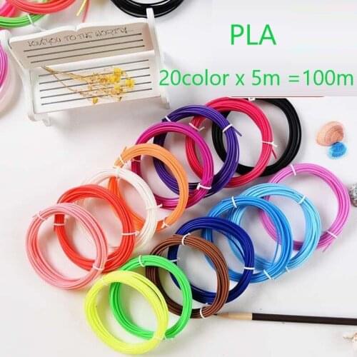 3d Pen 5/10/20 Colors 10 Meter PLA 1.75mm 3D Printer Filament Printing Materials Extruder Accessories Parts
