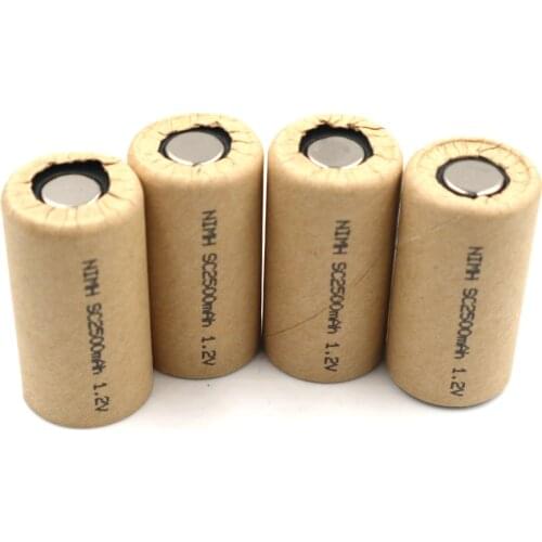 Ni-Mh SC2500mAh 4pcs Nimh sc2.5Ah Power Cell,rechargeable battery cell,power tool battery cell, discharge rate 10C-15C