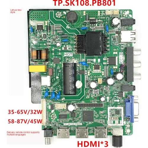 New Lehua V53 chip motherboard TP.SK108.PB801 three-in-one drive board 3 HDMI