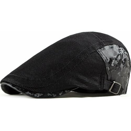 New Fashion Adults Peaked Cap Camouflage Print Baseball Hat Berets Sun-Resistant Hat Black/Navy/Light Khaki/Dark Khaki
