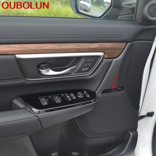 Fit For Honda CRV CR-V 2017 2018 Stainless Steel Interior Inner Door Speaker Stereo Trim 4PCS Fit For Each Door