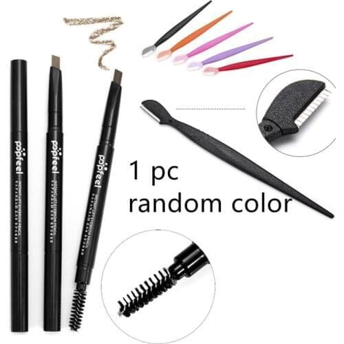POPFEEL 5 Colors Double-ended Eyebrow Pencil Long Lasting Waterproof Natural Eyebrow Pencil Eye Brow Makeup Cosmetics TSLM1