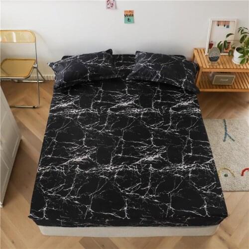 1 pc Bedding Linens King Size Heart-shaped Pattern Fitted Sheet Set For Double Bed sabanas Mattress Cover With Elastic