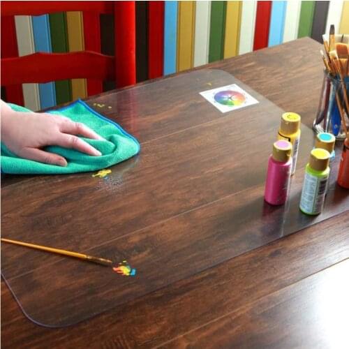 Transparent Pvc Toy Table Mat Waterproof Water Table Mat Placemat Writing Furniture Non-slip Placemat Protector Costers