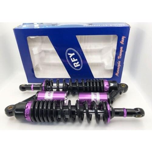 Rfy 1pair 350mm 360mm 8mm spring shock absorber motorcycle air impact device for Yamaha suzuki kawasaki Honda CB750 Black purple